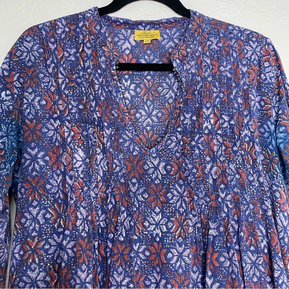 Roberta Roller Rabbit Blue Snowflake Pattern Bead… - image 3